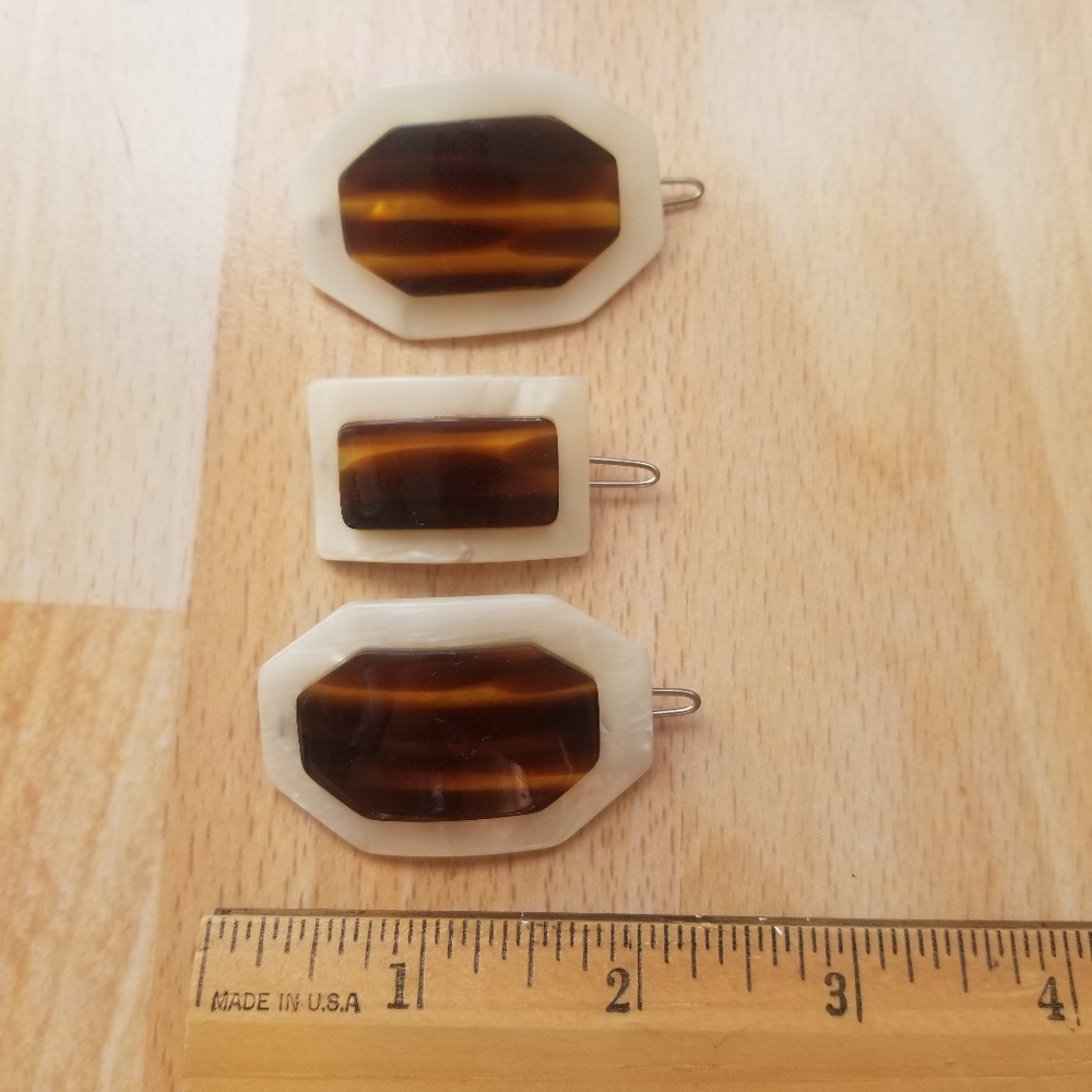 Vintage | Faux Tortoiseshell Hairclips Set of 3